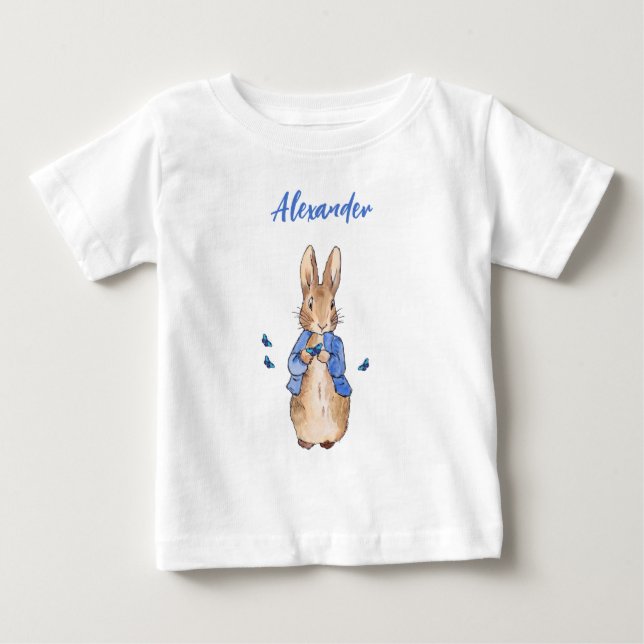 Camiseta coelho clássico azul jaqueta (Frente)
