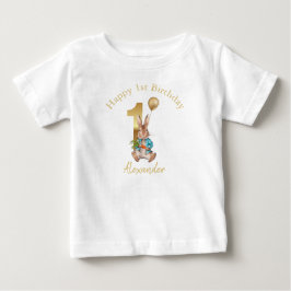 Camiseta Coelho clássico coelhinho Primeiro Aniversário
