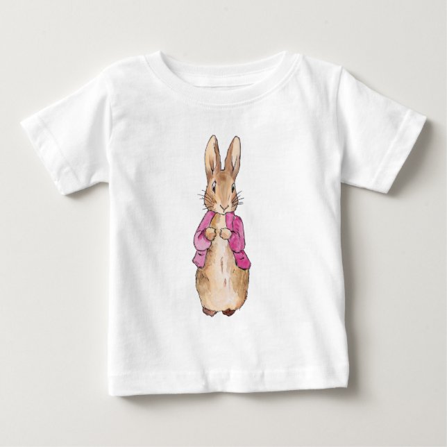 Camiseta Coelho clássico de coelho com jaqueta rosa (Frente)