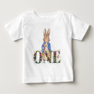 Camiseta Coelho Clássico de jaqueta azul Primeiro Aniversár