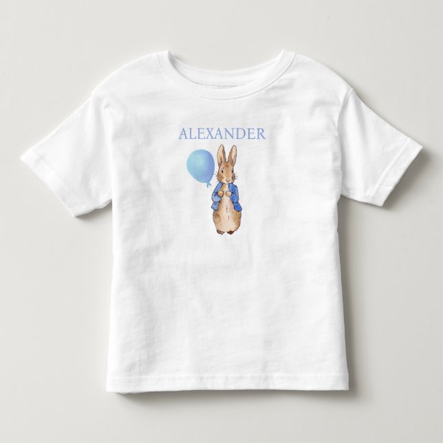 Camiseta Coelho clássico em jaqueta azul (Frente)