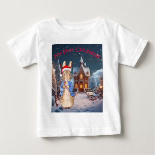 Camiseta Coelho Clássico Meu Primeiro Natal
