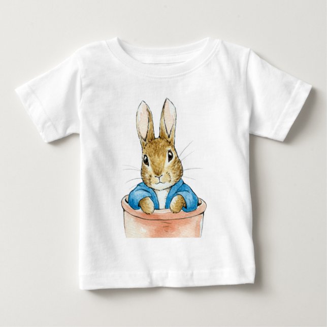 Camiseta Coelho clássico sentado em uma panela (Frente)