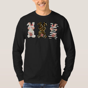 Camiseta Coelho Coelhinho Tirado do Dia da Páscoa das Mulhe