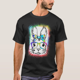 Camiseta Coelho Coelho Bonito Rosto Tie Óculos Secos Bandan