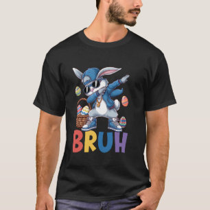 Camiseta Coelho Coelho Dabbing Feliz Páscoa Dia Ovo Menino