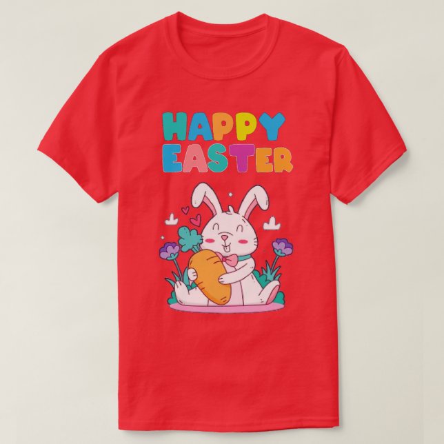 Camiseta Coelho coelho felz pascoa encara um dia de páscoa  (Frente do Design)