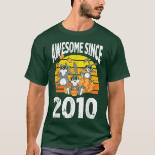 Camiseta Coelho Coelho Incrível Desde 2010 12 Aniversário 1