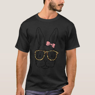 Camiseta Coelho Coelho Vestindo Óculos-leopardo Páscoa-bran