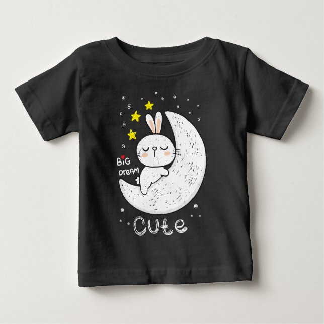 Camiseta Coelho com bebê da lua  (Frente)