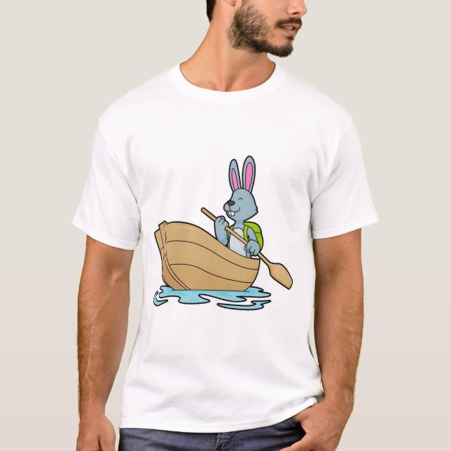 Camiseta Coelho com Boat e Paddle (Frente)