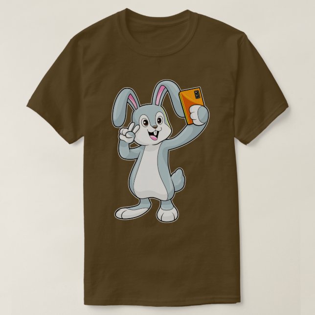 Camiseta Coelho com Celular (Frente do Design)