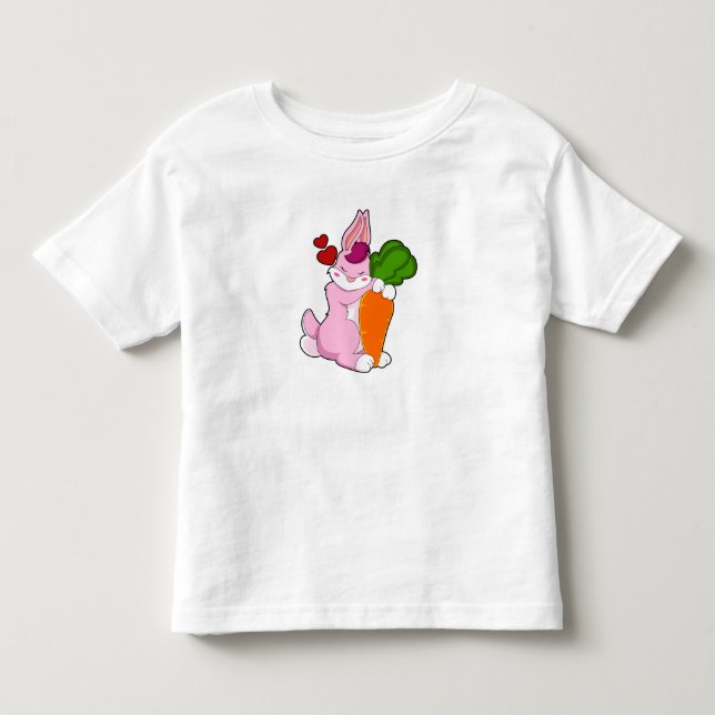 Camiseta Coelho com Cenoura e Coração (Frente)