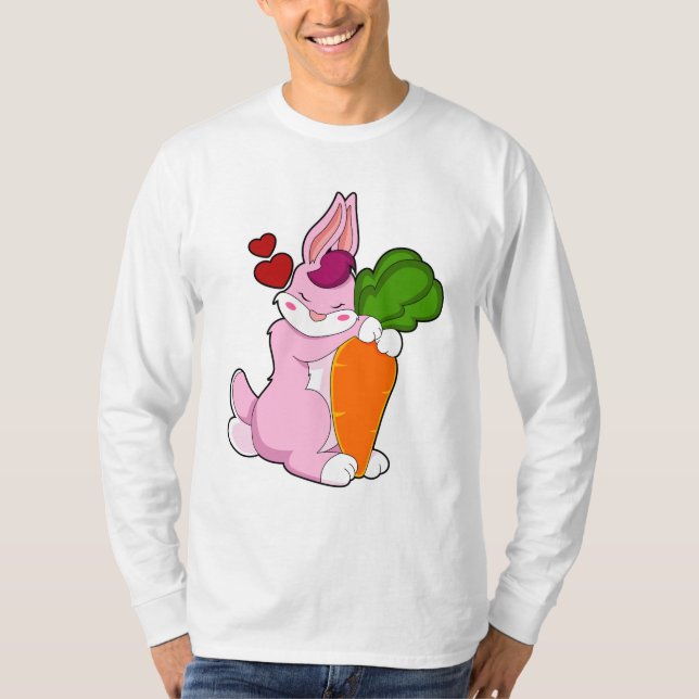 Camiseta Coelho com Cenoura e Coração (Frente)