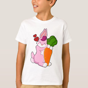 Camiseta Coelho com Cenoura e Coração