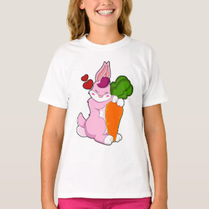 Camiseta Coelho com Cenoura e Coração