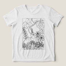 Camiseta Coelho com coloração de uvas