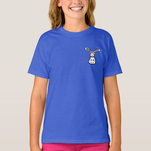 Camiseta Coelho com coroa da flor (Frente)
