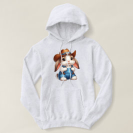 Camiseta Coelho com Fantasia de Cowboy com Chapéu e Macacão