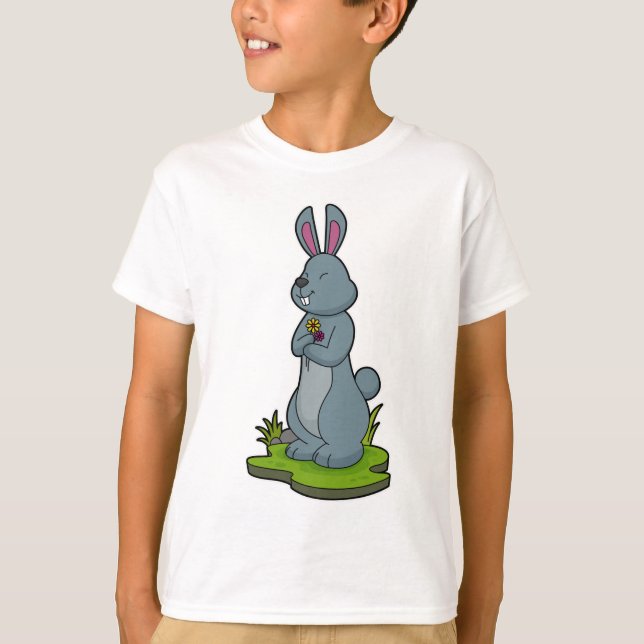Camiseta Coelho com Flores (Frente)