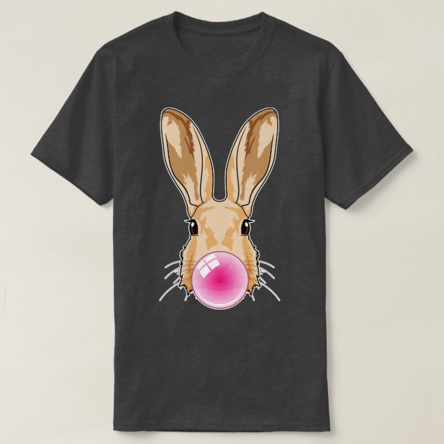 Camiseta Coelho com goma de mascar (Frente do Design)