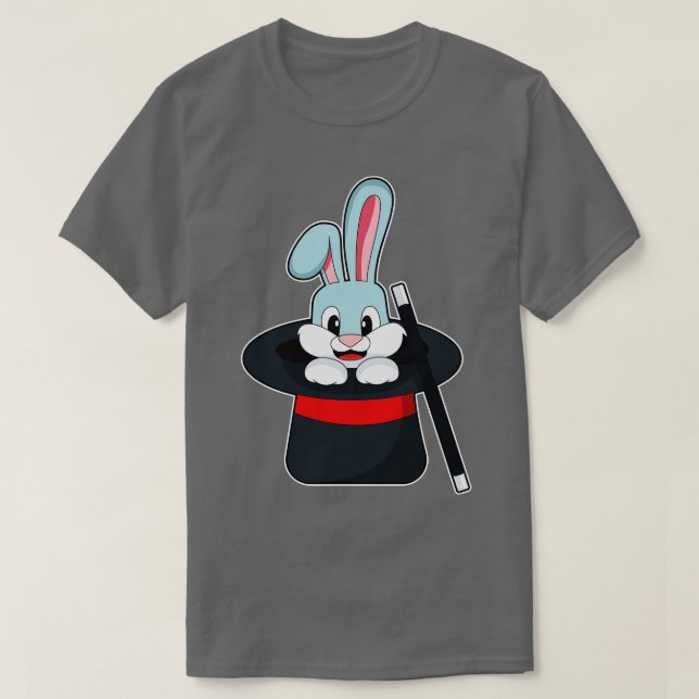Camiseta Coelho com magia com chapéu de varinha (Frente do Design)