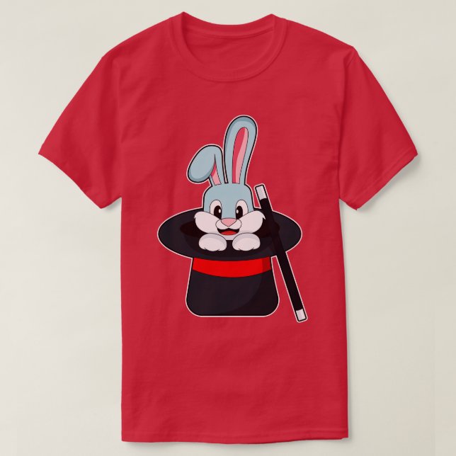 Camiseta Coelho com magia com chapéu de varinha (Frente do Design)