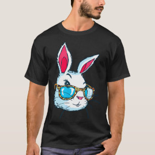 Camiseta Coelho Com Óculos, Coelho De Páscoa, Mulheres Meni