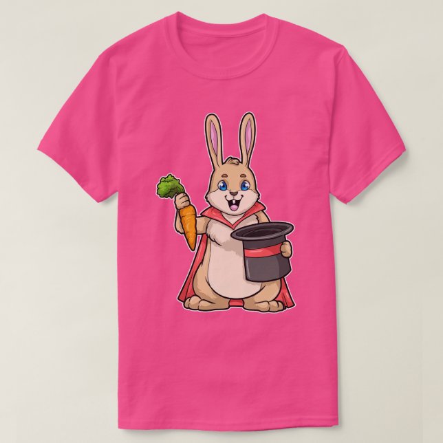 Camiseta Coelho com podridão como mágico com Capetê Hat (Frente do Design)