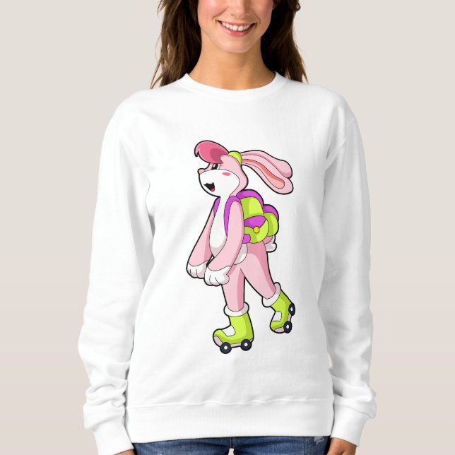 Camiseta Coelho com skates Roller (Frente)