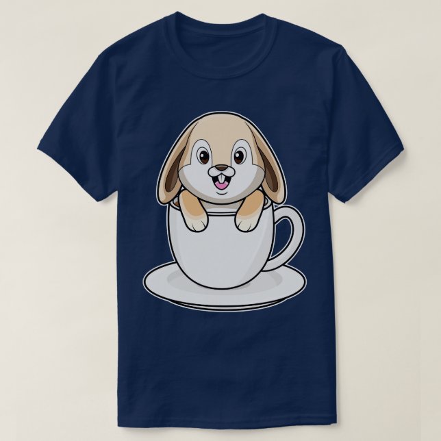Camiseta Coelho com Taça do Café (Frente do Design)