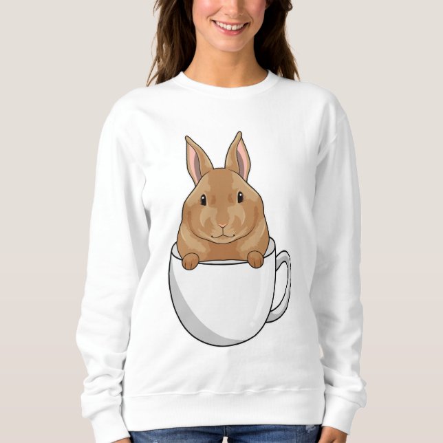 Camiseta Coelho com Xícara de Café (Frente)
