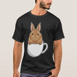 Camiseta Coelho com Xícara de Café