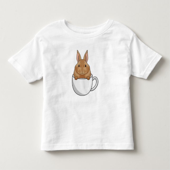 Camiseta Coelho com Xícara de Café (Frente)