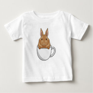 Camiseta Coelho com Xícara de Café