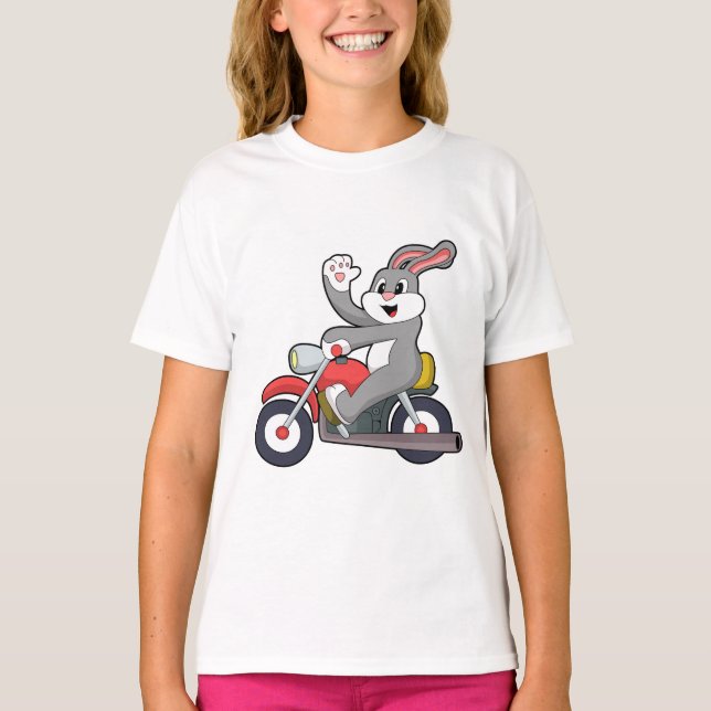 Camiseta Coelho como Biker com motocicleta.PNG (Frente)