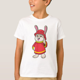 Camiseta Coelho como Bombeiro com Capacete