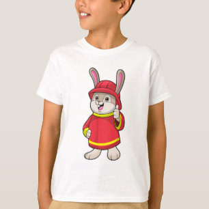 Camiseta Coelho como Bombeiro com Capacete
