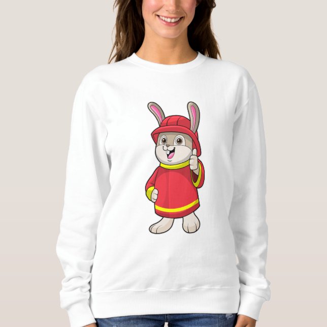 Camiseta Coelho como Bombeiro com Capacete (Frente)