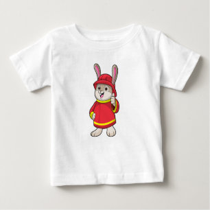 Camiseta Coelho como Bombeiro com Capacete