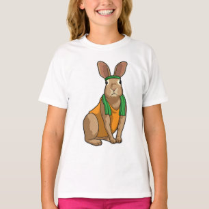 Camiseta Coelho como Corredor com Toalha