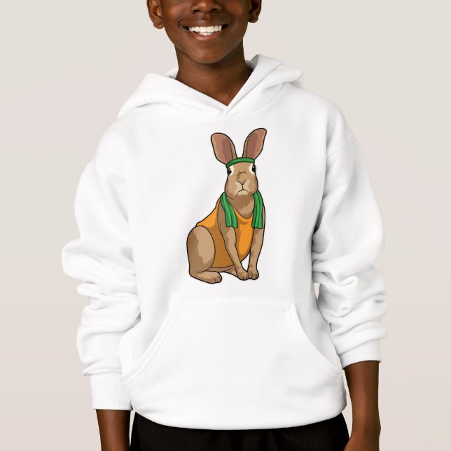 Camiseta Coelho como Corredor com Toalha (Frente)