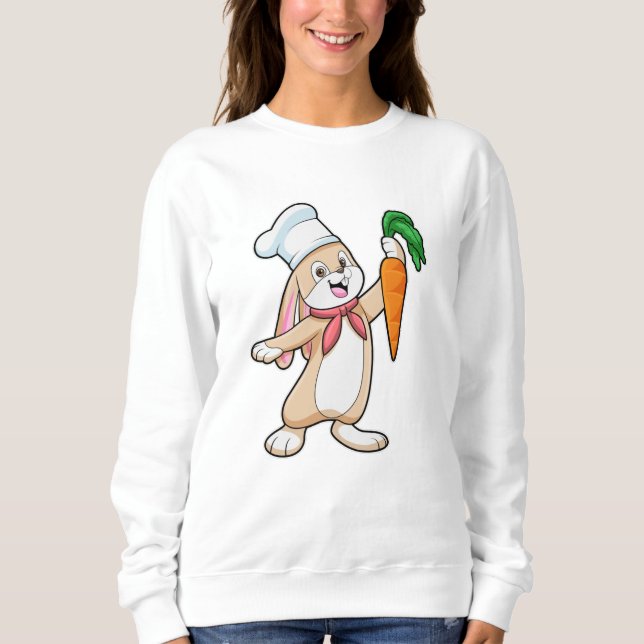 Camiseta Coelho como cozinheiro com Cenoura (Frente)