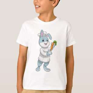 Camiseta Coelho como cozinheiro com Cenoura