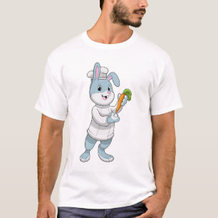 Camiseta Coelho como cozinheiro com Cenoura