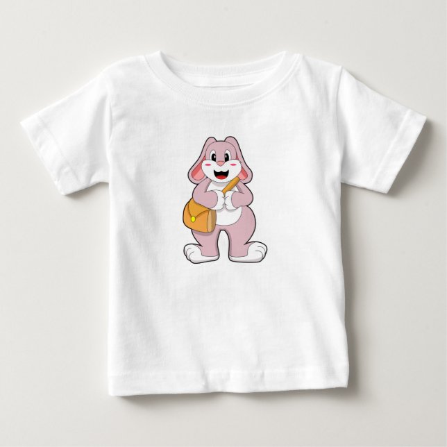 Camiseta Coelho como Hiker com Saco (Frente)