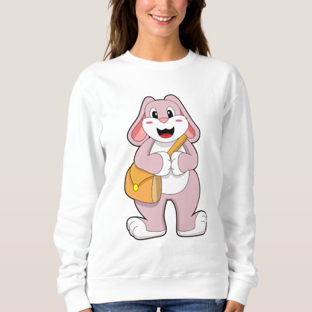 Camiseta Coelho como Hiker com Saco (Frente)