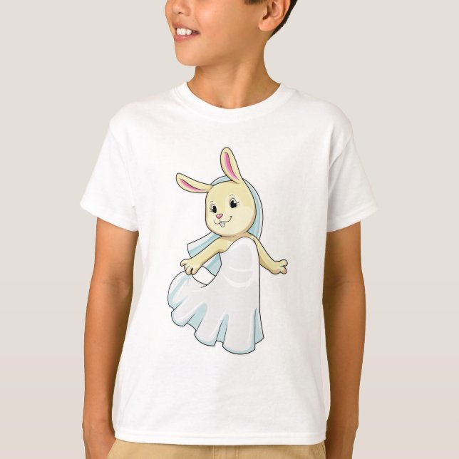 Camiseta Coelho como Noiva com Véu (Frente)