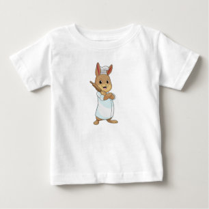 Camiseta Coelho como padeiro com cavilha rolante