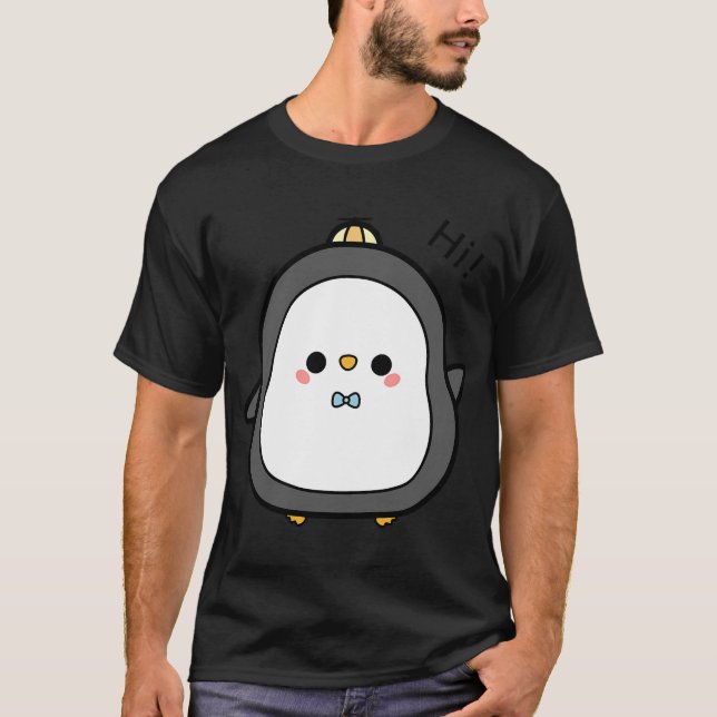 Camiseta Coelho como Pescador com vara de pescar (Frente)
